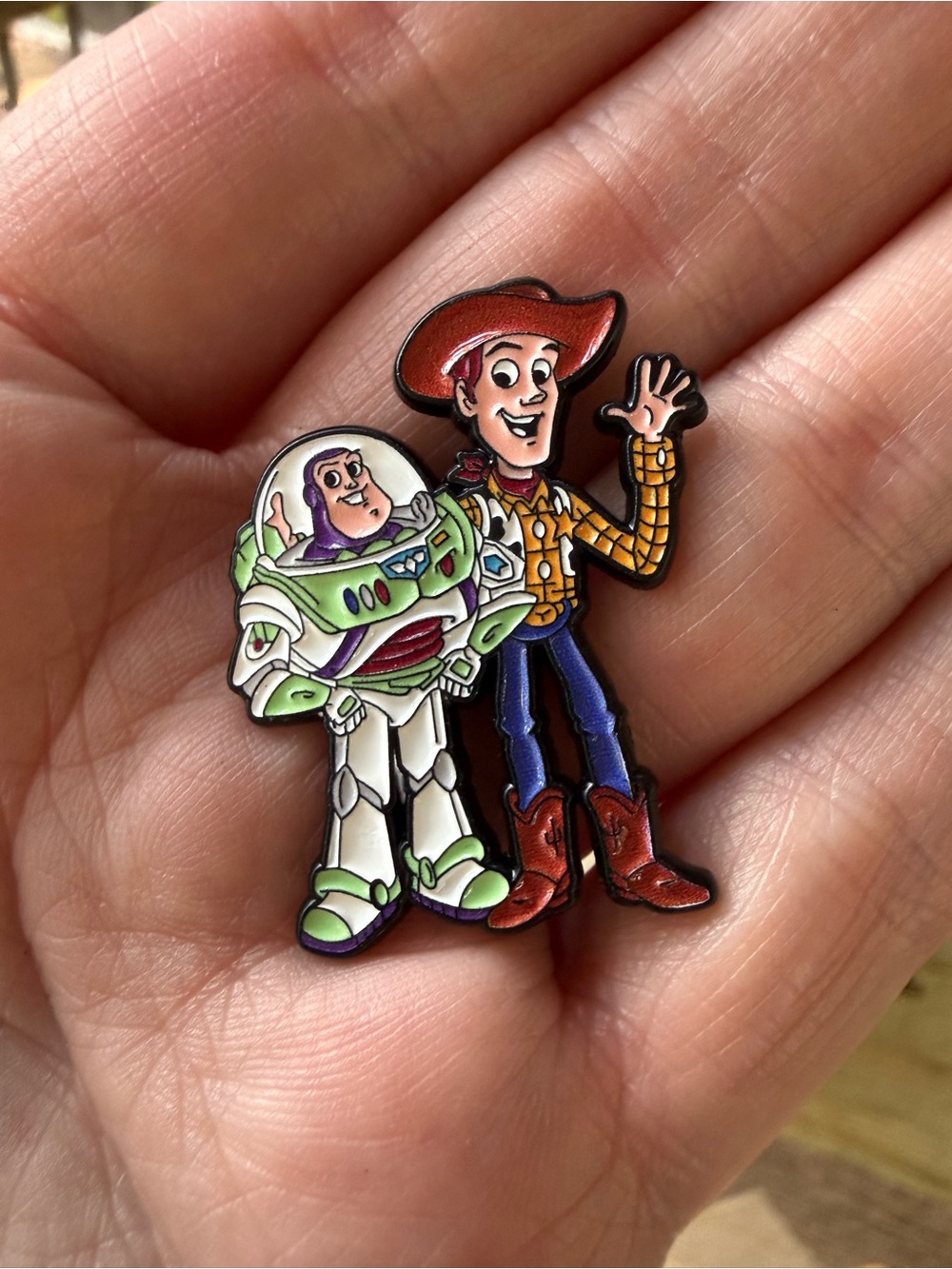 Toy Story Woody & Buzz Enamel Brooch - Multi-Color